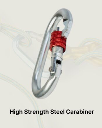 Kever » Steel Screw Lock Carabiner | 23kN Strength | Rock Climbing & Safety Carabiner