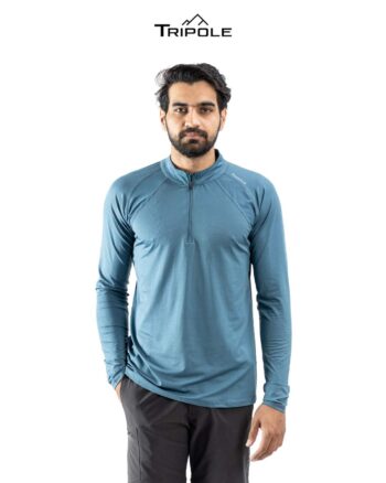 Tripole » Full Sleeve Hiking and Trekking T-Shirt & Jersey | Blue